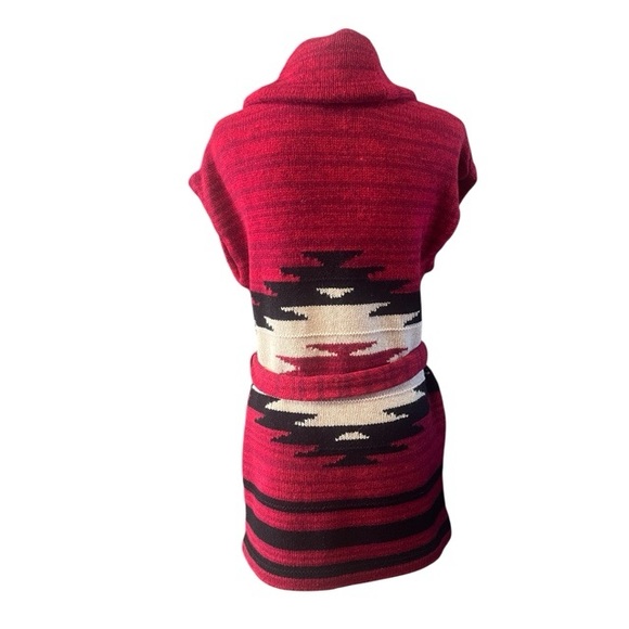 Ralph Lauren Jeans Company Lambswool 
Aztec Tribal Southwest Belted Cardigan - Picture 2 of 5